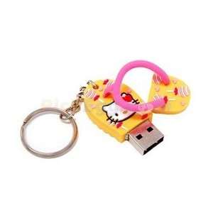  2GB Sandal Kitty with Heart Flash Drive (Yellow 