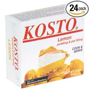 Kosto Lemon Pudding, 3 Ounce (Pack of 24)  Grocery 