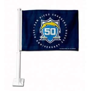  San Diego Chargers 50th Anniversary Car Flag Sports 