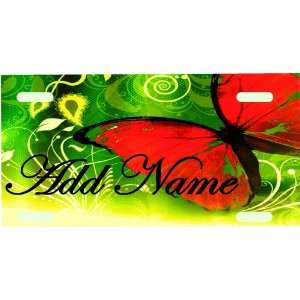  Butterfly License Plate Customize with Name/Aluminum 