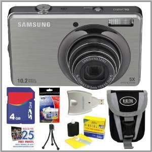  Samsung SL420 10MP Digital Camera in Silver + 4GB 