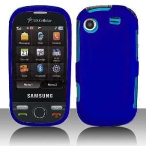 Premium   Samsung R630/MessagerTouch Rubber Dr Blue Cover   Faceplate 