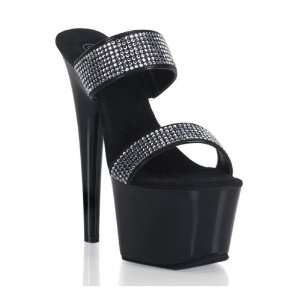  PLEASER ADORE 702 2 Black Pat/Clear Platform Everything 