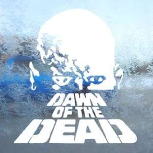  DAWN OF THE DEAD White Decal ZOMBIES MOVIE Window White 