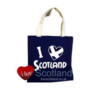  Shopper Bag Saltire Heart I Love Scotland Navy Toys 