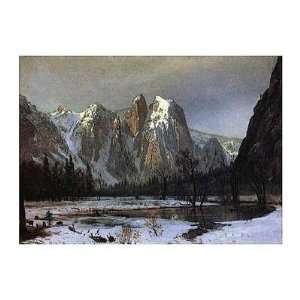  Albert Bierstadt   Cathedral Rock Yosemite Canvas