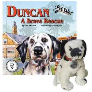  Pet Tales Duncan A Brave Rescue Paperback Book & Plush 
