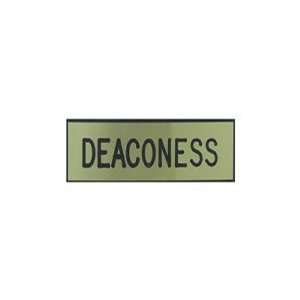  Engraved Formica Badge Deaconess Gold Safety Catch Pack of 