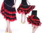 Latin Salsa Rumba Dance Flared Tier Circle Dance Skirt