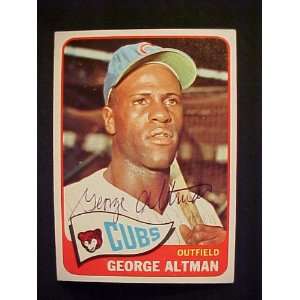  George Altman Chicago Cubs #528 1965 Topps Autographed 