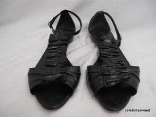 Loeffler Randall Black Ruffle Rowena Sandals 9B  