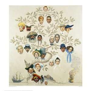  Norman Rockwell   Family Tree Giclee Canvas