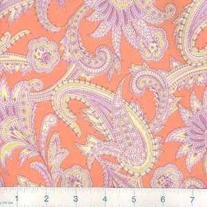  45 Wide Cozy Amy Butler Flannel Paisley Tangerine Fabric 