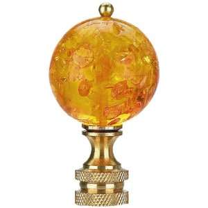   Co. FN27 A15, Decorative Finial, Amber Ball 30mm