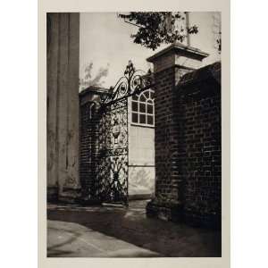  1927 Colonial Wrought Iron Ornamental Gate Charleston 