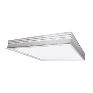   Wood Molding 2 Light Flush Mount in White