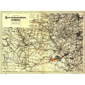    1881 Map Chester, Iron Mountain & Western Railroad