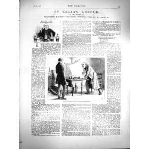  1877 Illustration CeliaS Arbour Story Men Table Chair 