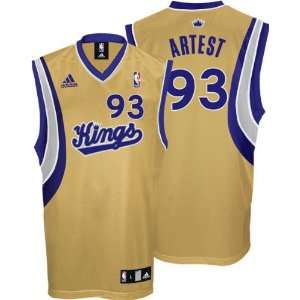 Ron Artest Jersey adidas Gold Replica #93 Sacramento 