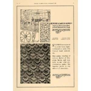  1918 Ad Arthur H. Lee Decor Fabrics Tapestry Linen Loom 