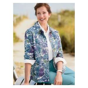  Petite Our Mums Print Jacket Minerl Blu 