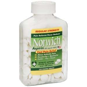  PACK OF 3 EACH ASPIRIN NORWICH 250TB PT#11868093250 