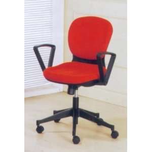Red Secretary Office Chair With Casters 