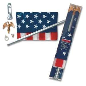  U.S. Flag Kit with Telescoping Pole Case Pack 4