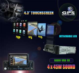 Detachable LCD Car DVD CD SD Player GPS Navi 168  