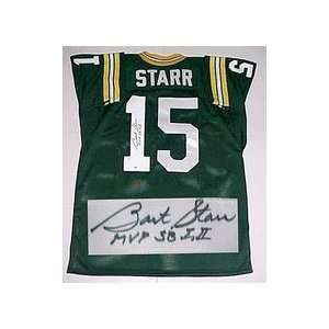 Bart Starr Green Bay Packers NFL Autographed Throwback Jersey with SB 