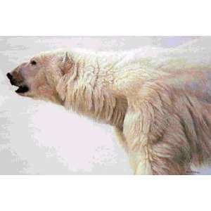  Robert Bateman   Polar Bear Profile Canvas Giclee