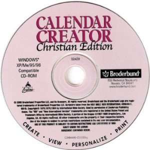  Calendar Creator Christian Edition CD ROM 