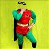Halloween Muscle Batman Robin Fancy Dress Costume 