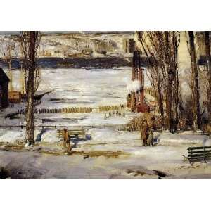   Snow Hudson River, By Bellows George  