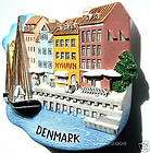  Denmark resin Fridge Magnet, Nyhavn Harbor Copenhagen,Denmark 