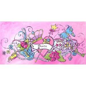  Oopsy daisy Tattoo Girl Pink Wall Art 48x24