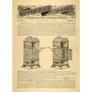  1889 Article Land Improved Petroleum Furnace C H Land Detroit 