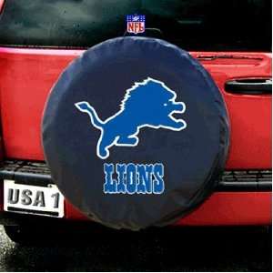  Detroit Lions NFL Spare Tire Cover (Black) Sports 