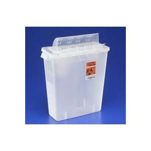   In Room Transparent Always Open Lid Red 5qt Ea by, Kendall Company