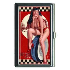  Bettie Page Hot Rod Business Card Case