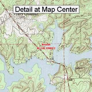  USGS Topographic Quadrangle Map   Beulah, Alabama (Folded 