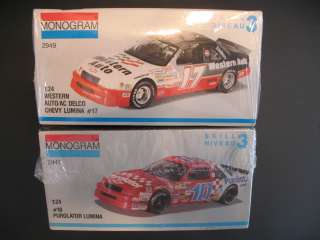 2x Monogram NASCAR Model Kits Western Auto #17 & Purlolator #10 