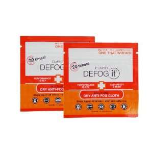 Clarity Defog It Anti fog 2 Dry Reusable Wipes in Reclosable Package