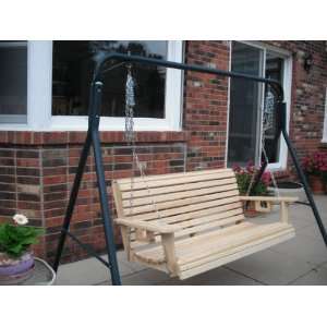  Cypress Wooden Rollback Porch Swings Patio, Lawn & Garden