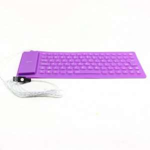  USB 2.0 Silicone Roll up Foldable Pc Computer Keyboard 