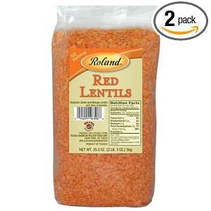 Roland Lentils, Red, 35 Ounce (Pack of 2)  Grocery 