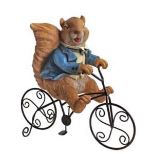 Special Delivery Squirrel Bicycle Messenger Garden Statue  