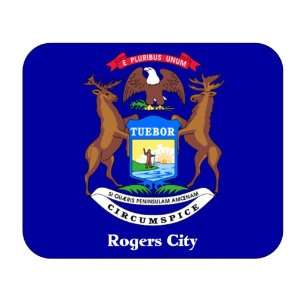  US State Flag   Rogers City, Michigan (MI) Mouse Pad 