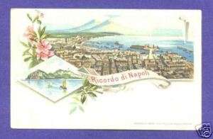 P4855 Early postcard, Napoli, Italy, Ricordo di Napoli  