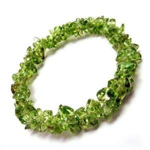  Natural Olivine Crystal Flower Bracelet Jewelry 